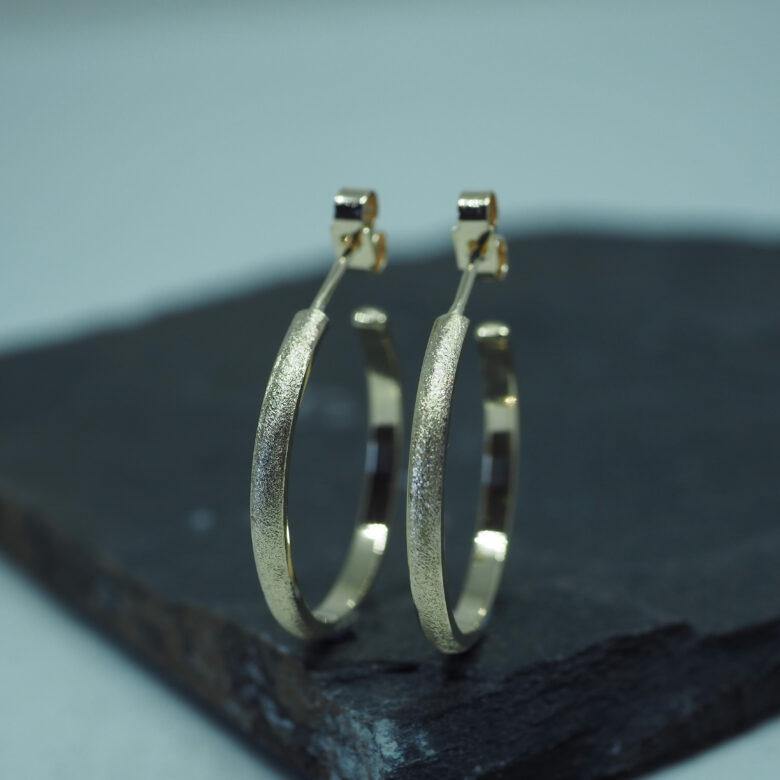 At Piece Medium Hoops 9K Gold - The Collective Dublin