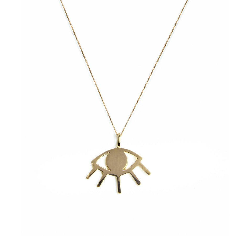 9ct Yellow Gold Evil Eye Pendant - The Collective Dublin