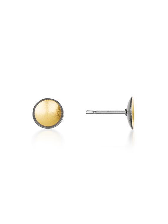 Black & Gold Small Stud Earrings - The Collective Dublin