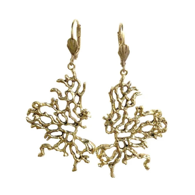 Coral Earrings Gold