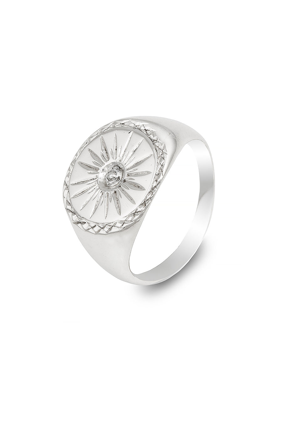"StarBurst" Silver Signet Ring - The Collective Dublin