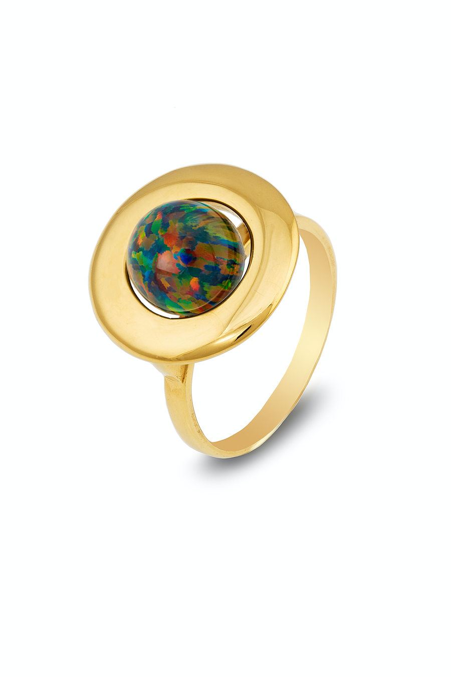 Home Planet Black Opal 9ct Yellow Gold - The Collective Dublin