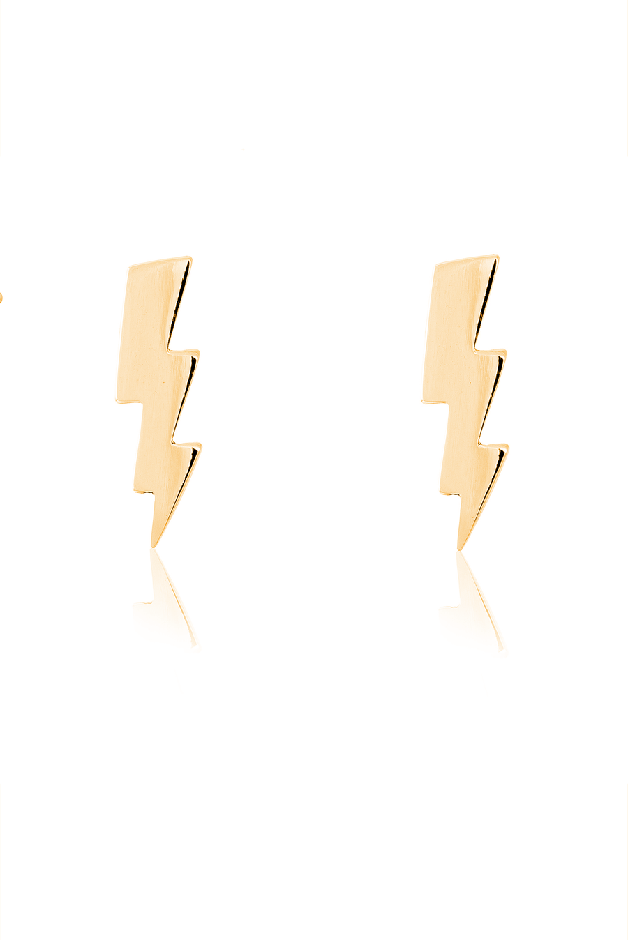 The Collective Dublin - Home to Irish Design - Cosmic Boulevard : Large 9ct Yellow Gold Lightning Bolt Earrings