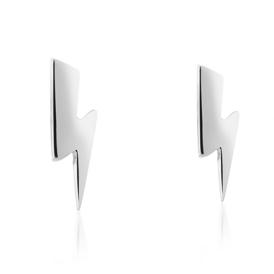 Small Bowie Bolt Earrings Sterling Silver - The Collective Dublin