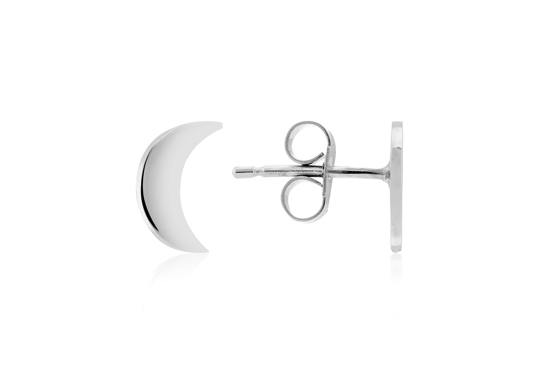 Silver Moon & Moon Stud Earrings - The Collective Dublin