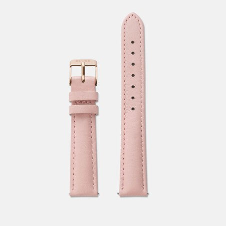 Strap 16 mm Leather Pink, Rose Gold Colour