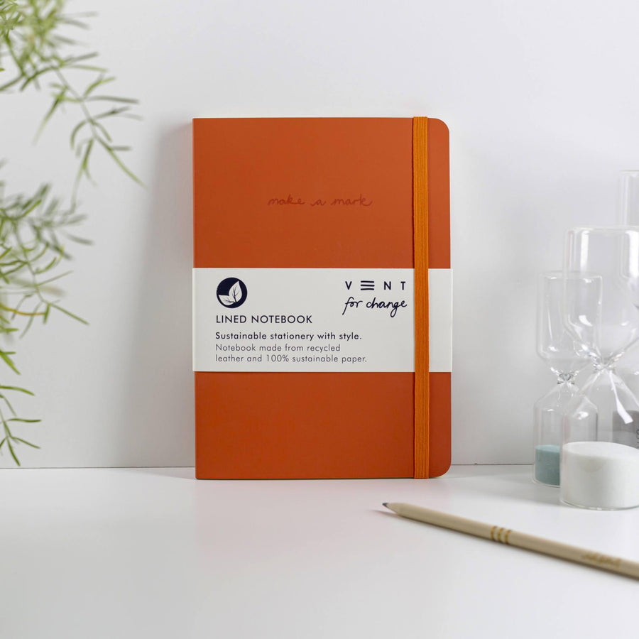 Recycled Leather A5 Lined Notebook - The Collective Dublin
