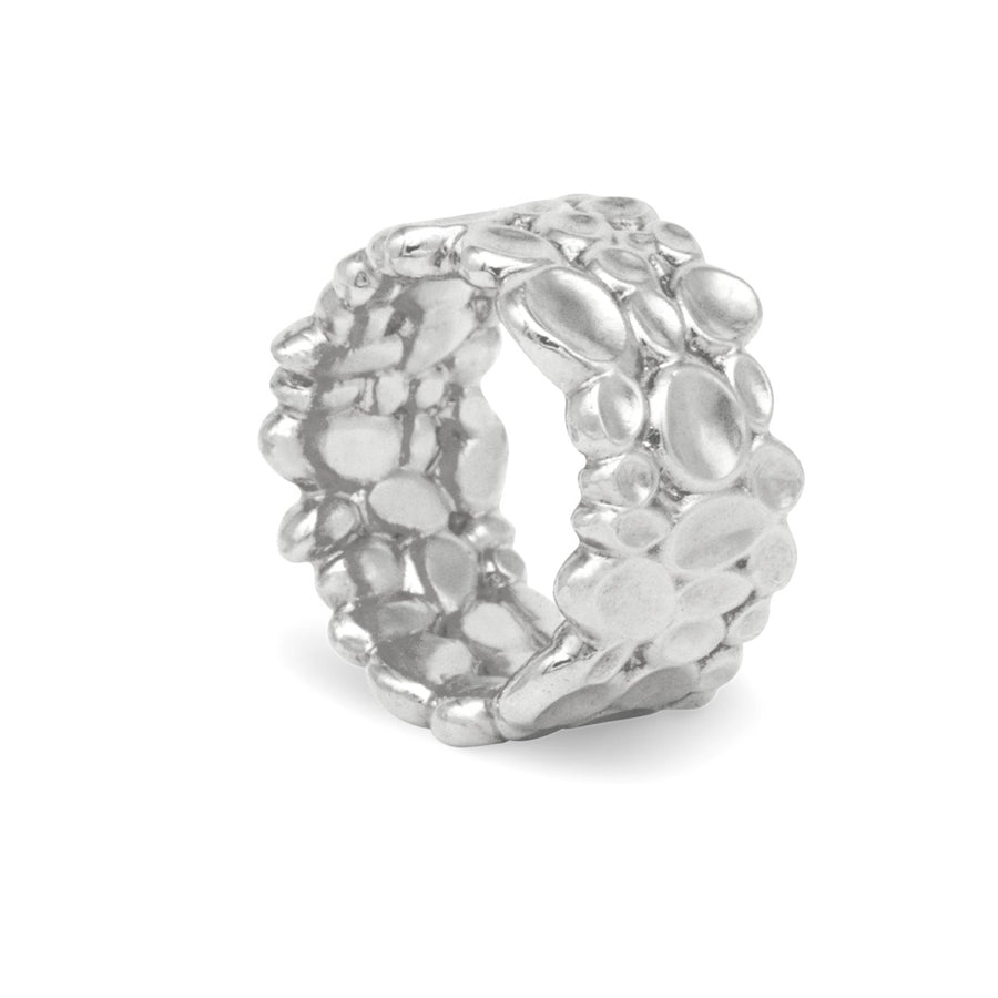 Shimmer wide ring sterling silver - 1