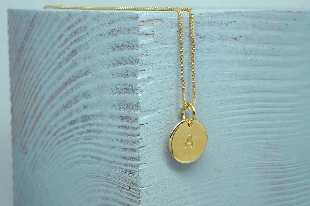 Personalised Small Gold Disk Charm - The Collective Dublin