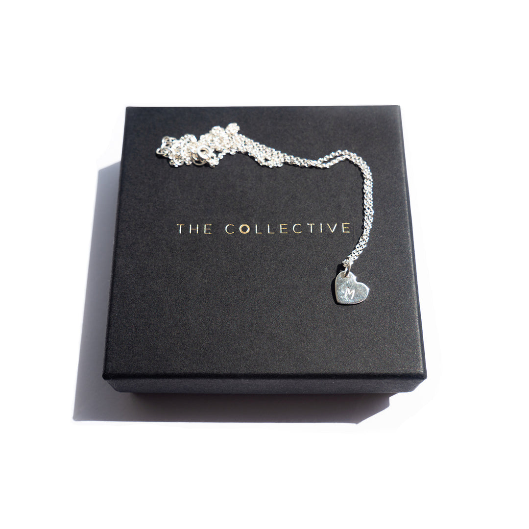 Personalised Small Heart Charm in Silver