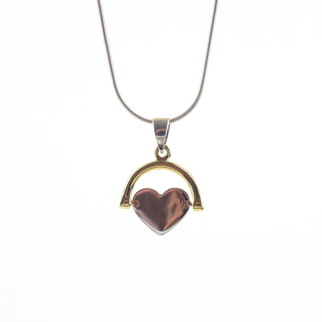 Sterling Silver & Gold Vermeil Spining Heart - The Collective Dublin