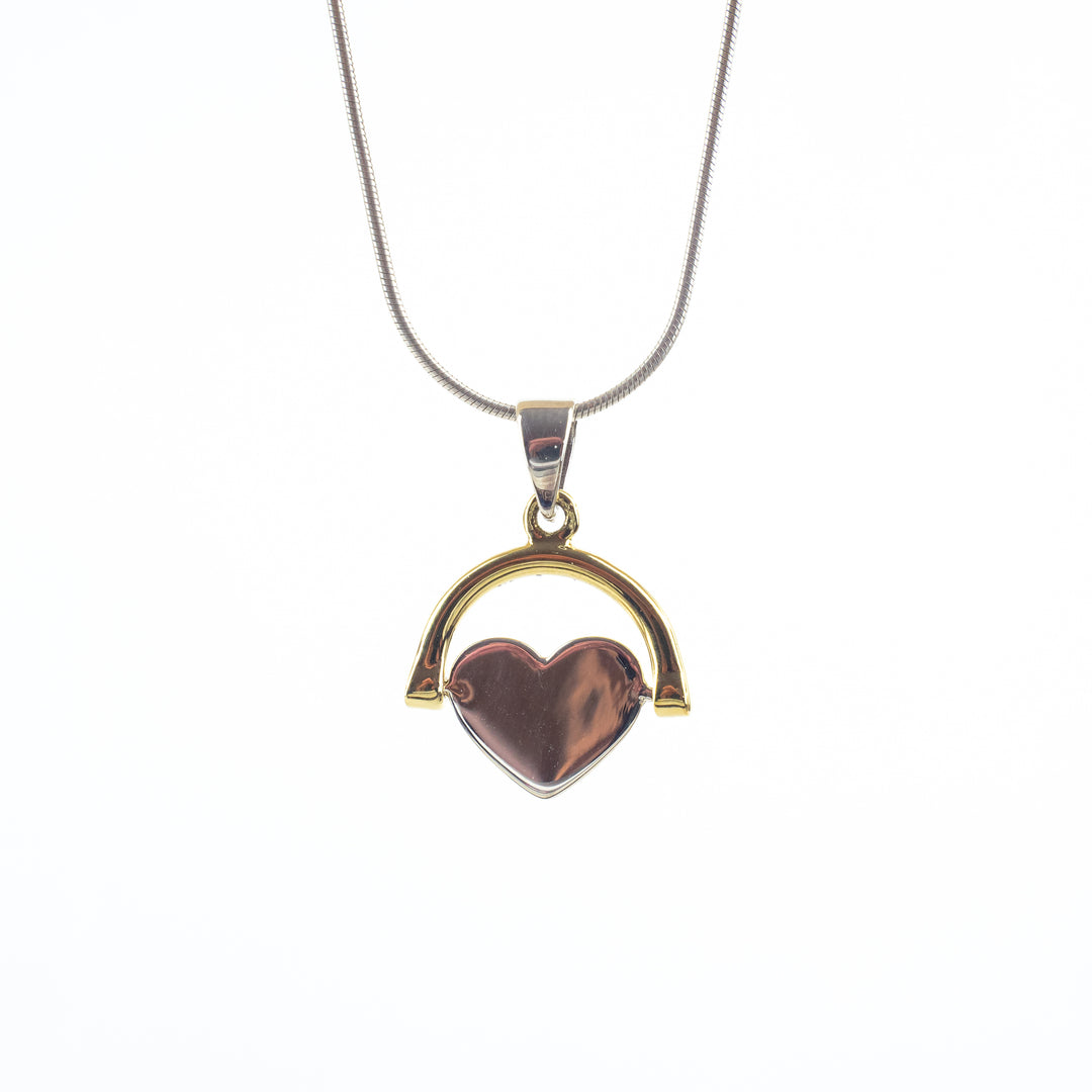 Sterling Silver Spinning Heart