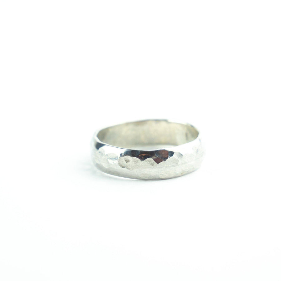 Simple Hammered Sterling Silver Band - The Collective Dublin