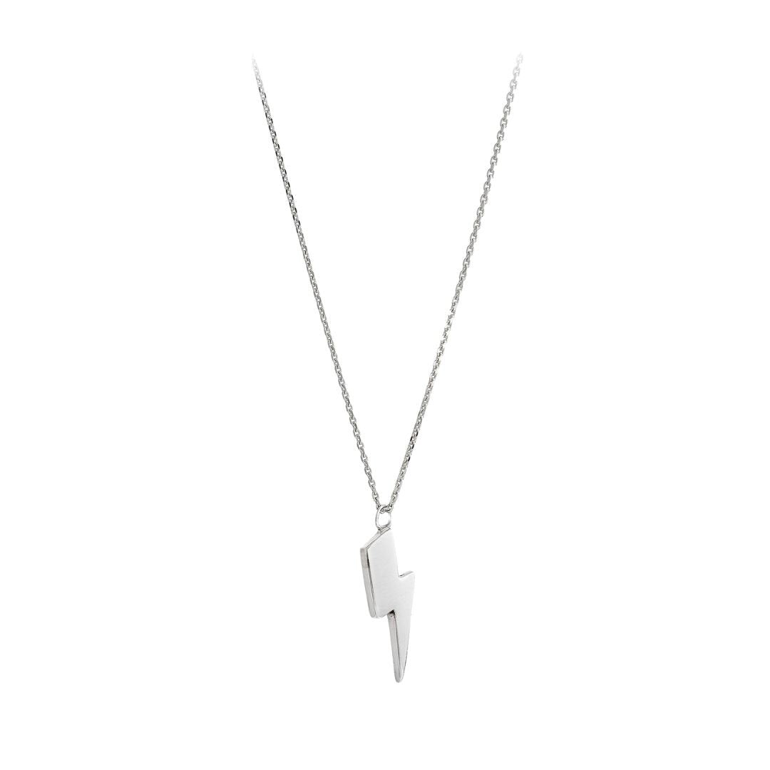 Lightning Bolt - Silver Pendant and Chain | BowieGallery