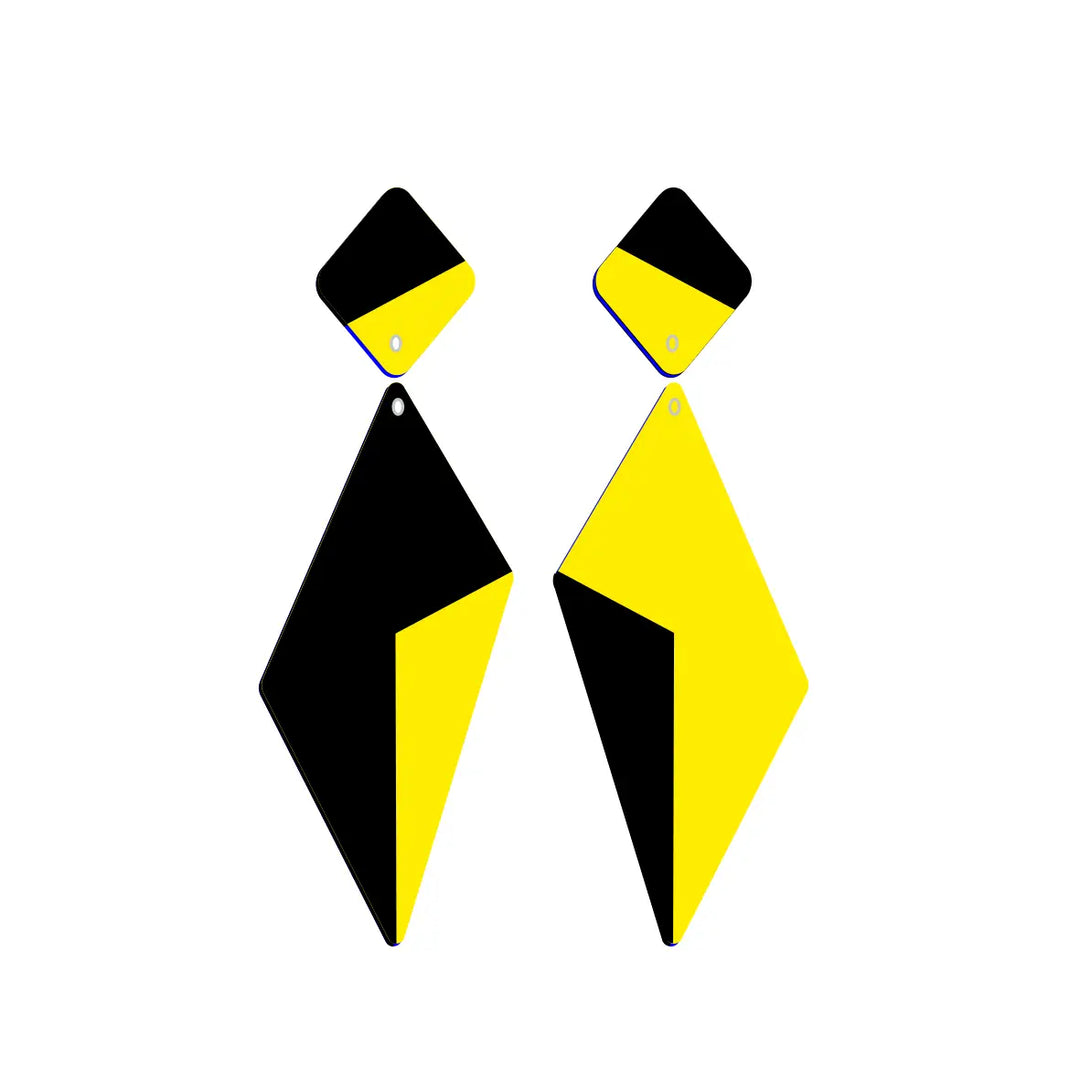 Audrey Acrylic Earrings  - Primary Colors