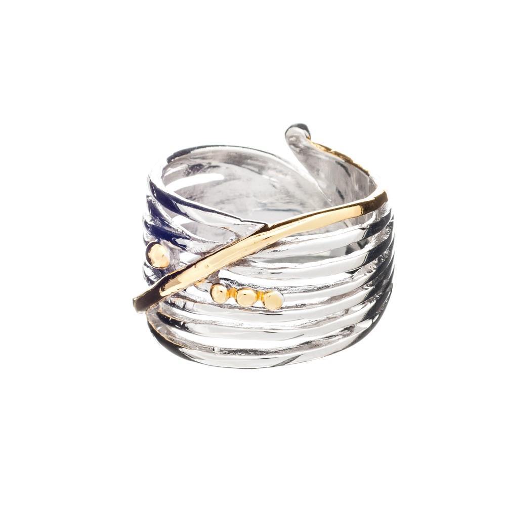 Bamboo Ring in Silver & Gold - Gallardo & Blaine Designs