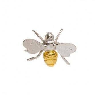 Honey Bee Brooch In Silver and Gold - The Collective Dublin