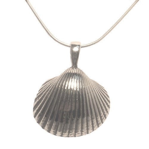 Wildlife Pendant - Cockle Shell With Chain