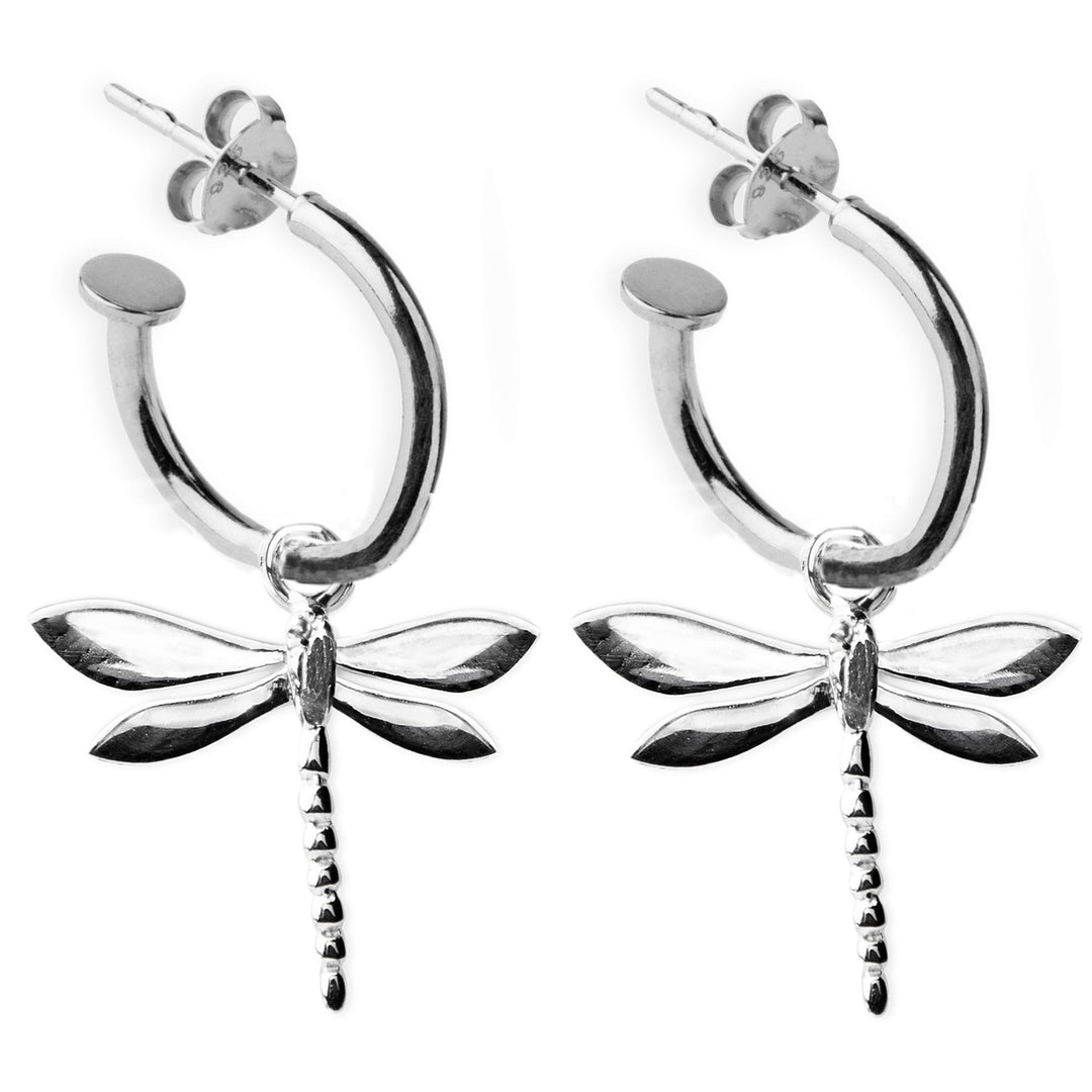 Dragonfly Dangle Hoop Earrings - The Collective Dublin