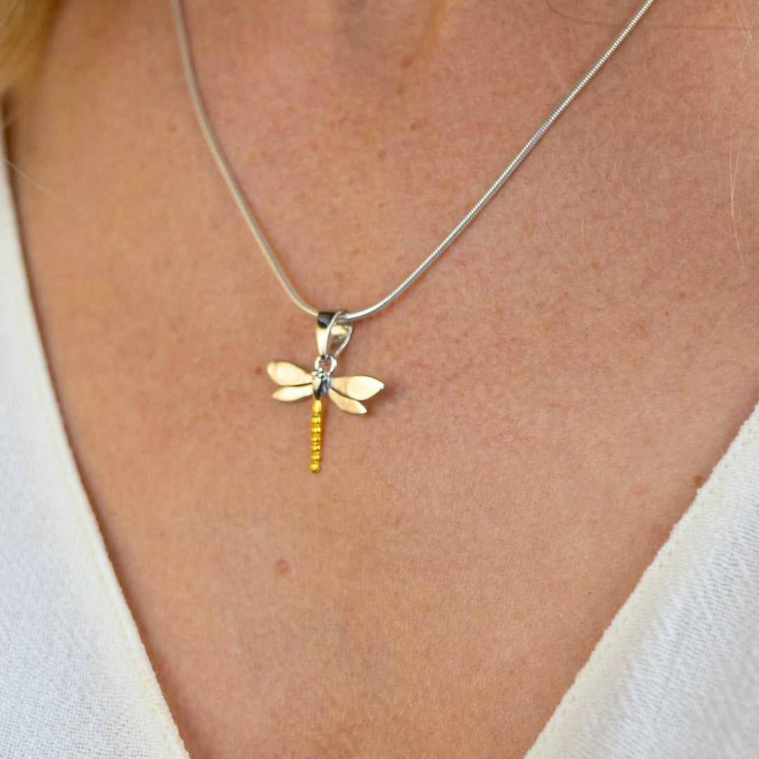 Wildlife Pendant - Small Dragonfly With Chain
