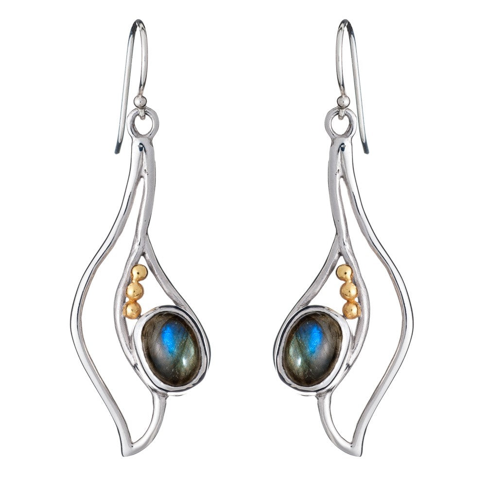 Iris Earrings in labradorite-Gallardo & Blaine Designs
