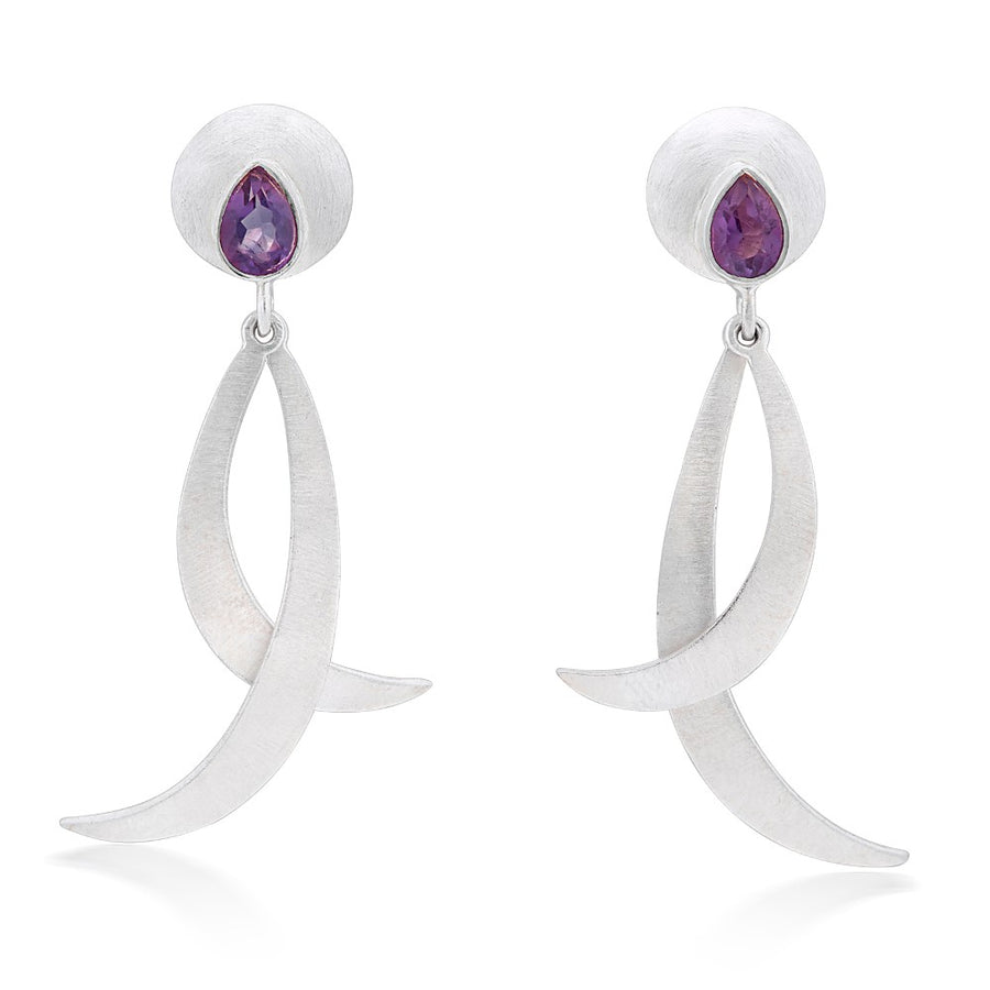 Juno Earrings in amethyst-Gallardo & Blaine Designs