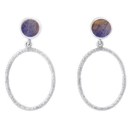 Lunar Earrings in various gemstones