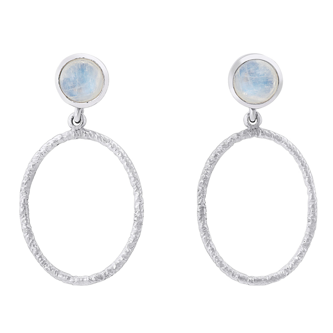 Lunar Earrings in moonstone-Gallardo & Blaine Designs