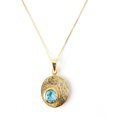 Selene Necklace Gold - Small in various gemstones