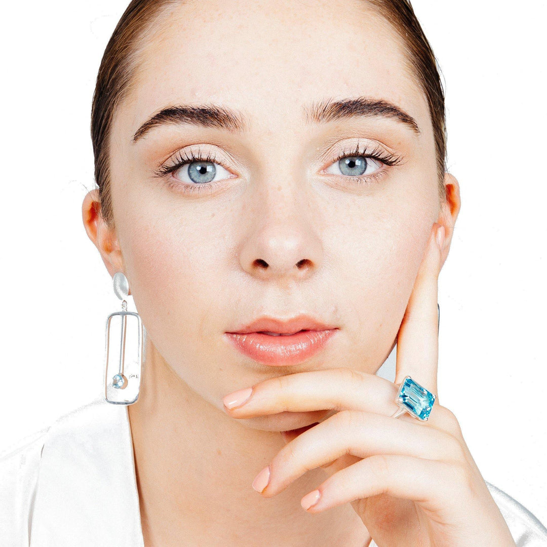 Lorelei Earrings in Rough Ruby - Gallardo & Blaine Designs