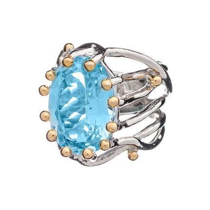 Willow Ring in Blue Topaz - Gallardo & Blaine Designs
