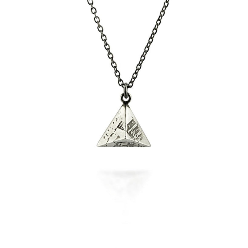 Mini Souvenir Pyramid Pendant - Silver