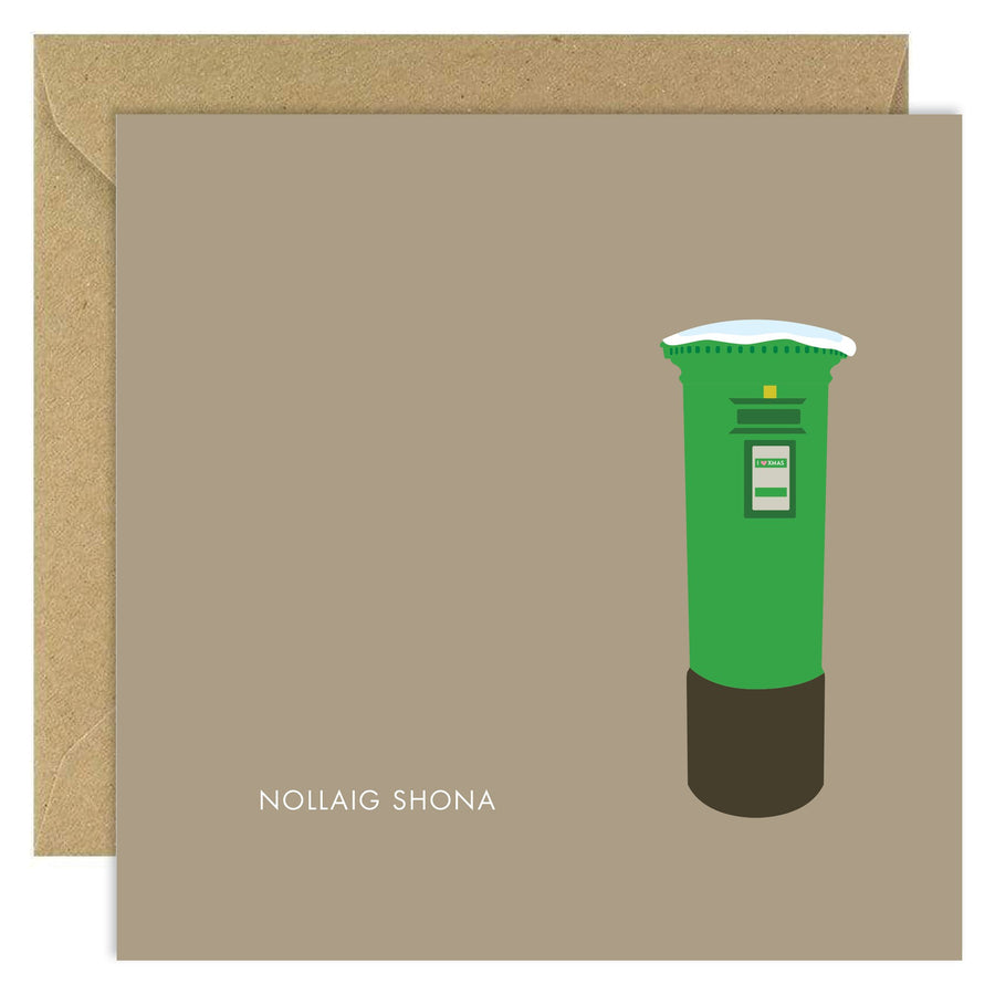 Nollaig Shona Irish postbox Christmas card