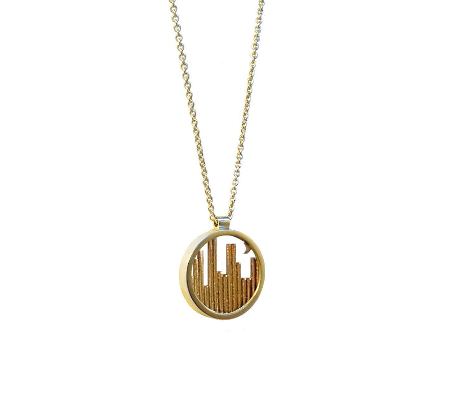 The Collective Dublin - Home to Irish Design - Miriam Wade : Skyline Gold Looking Glass Pendant 
